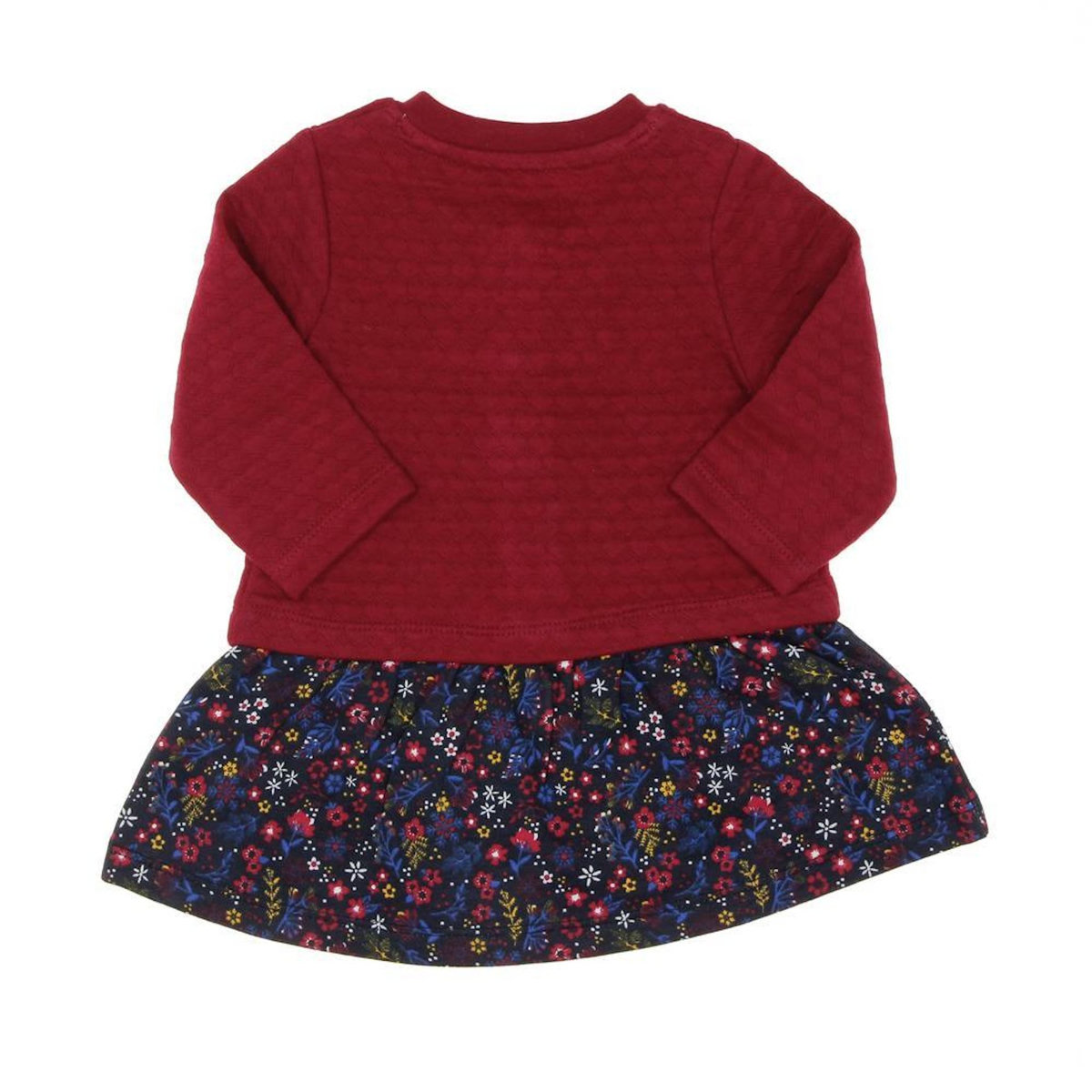 ELLE EST OU LA MER Robe Marine/Fuchsia à fleurs Fille EOM Emini