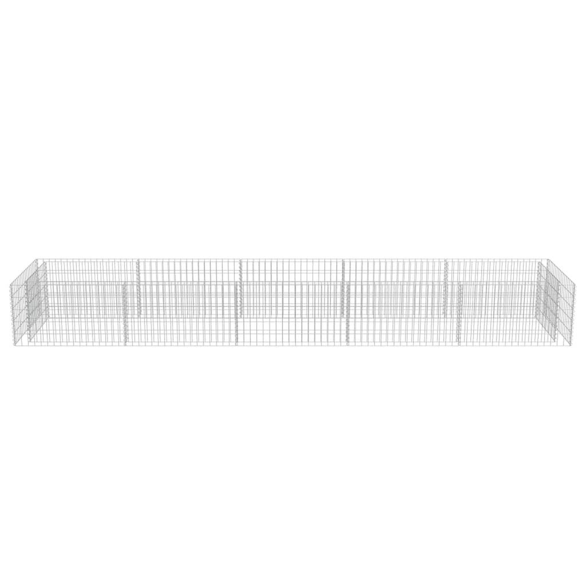 Voir la diapositive 5 : VIDAXL Lit sureleve a gabion Acier galvanise 450x90x50 cm