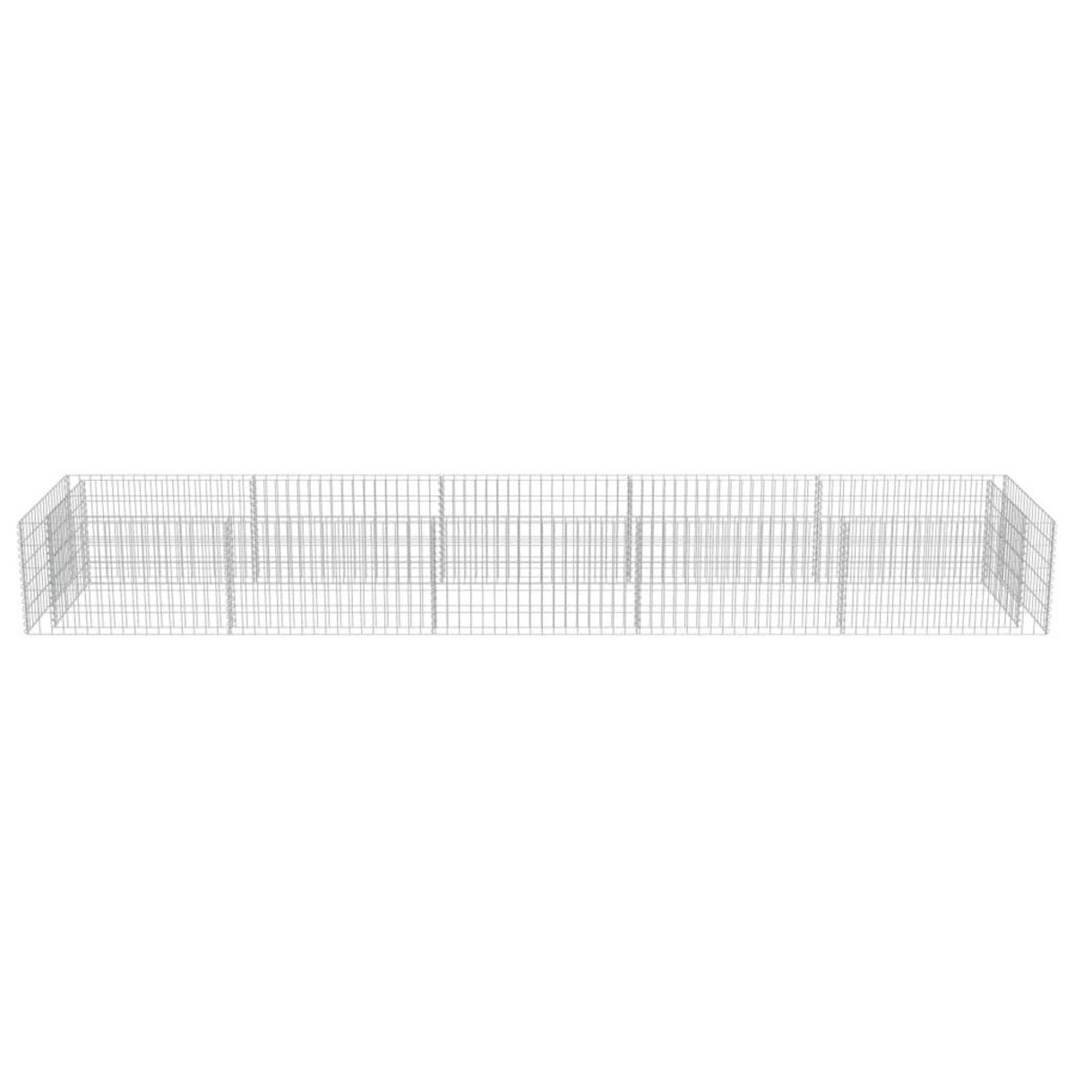 VIDAXL Lit sureleve a gabion Acier galvanise 450x90x50 cm