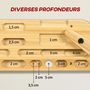 Voir la diapositive 5 : HOMCOM Poutre d'entrainement escalade - planche d'escalade - nombreuses différentes préhensions - bois de hêtre