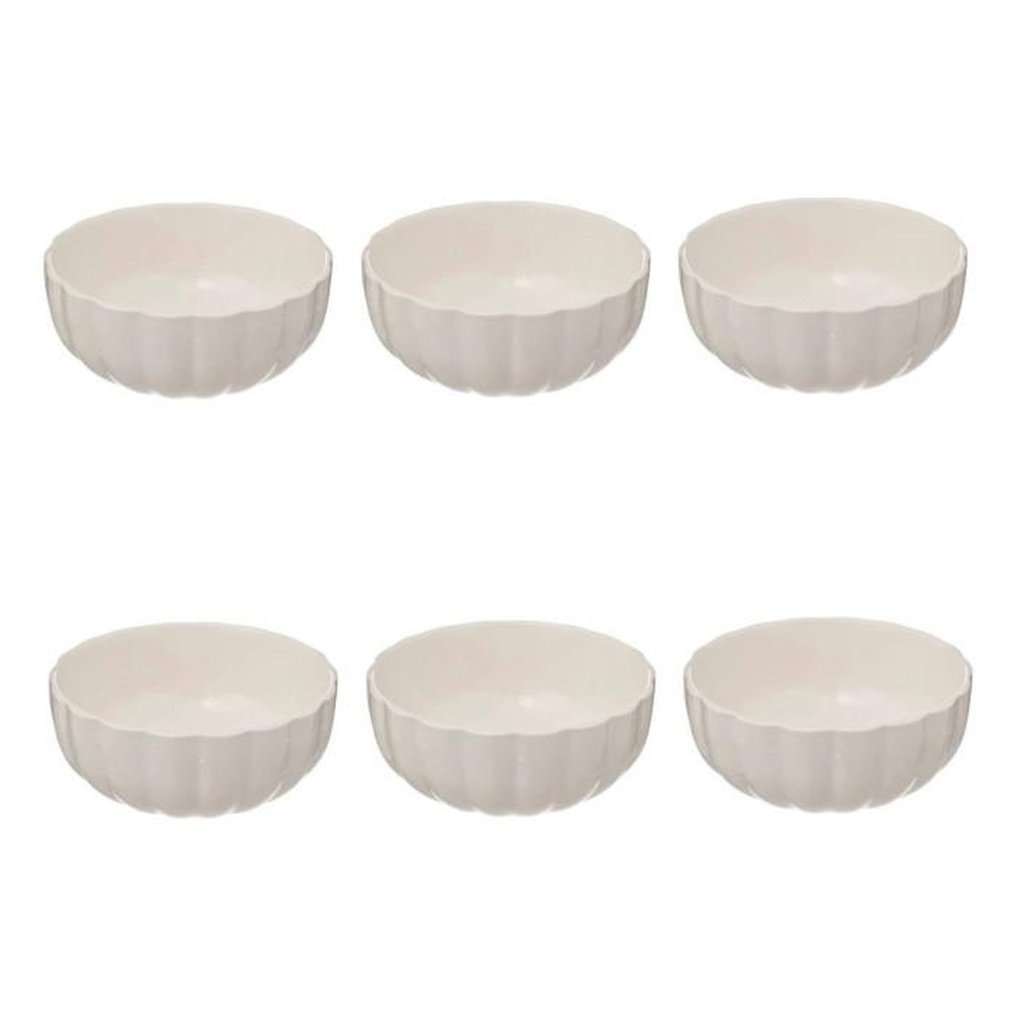 SECRET DE GOURMET Lot de 6 Coupelles  Romy  15cm Blanc