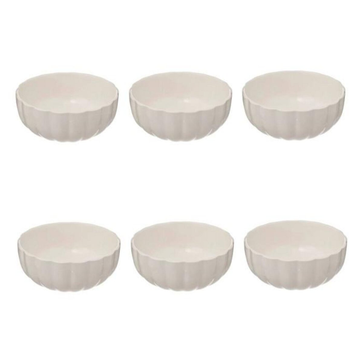 SECRET DE GOURMET Lot de 6 Coupelles  Romy  15cm Blanc
