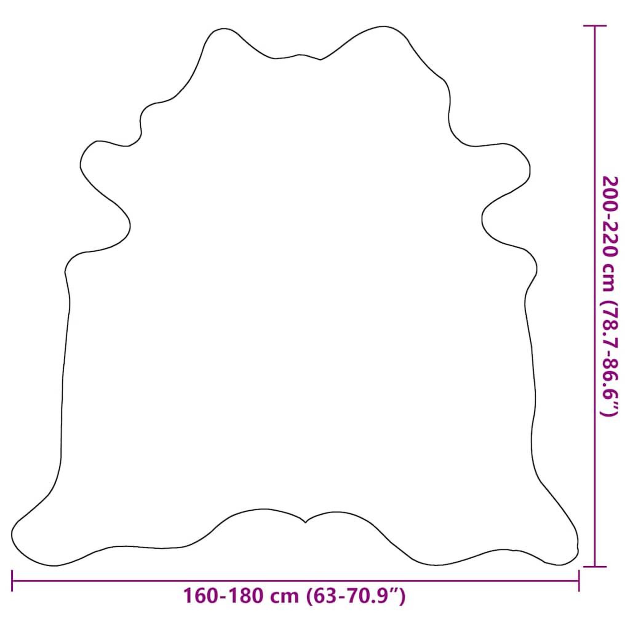 Voir la diapositive 6 : VIDAXL Tapis en peau de vache veritable marron et blanc 180x220 cm