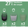 Voir la diapositive 2 : Philips Tondeuse multi usages MG9557/15 Series 9000, 27 hauteurs de coupe, précision 0,2 mm, autonomie 120 mn