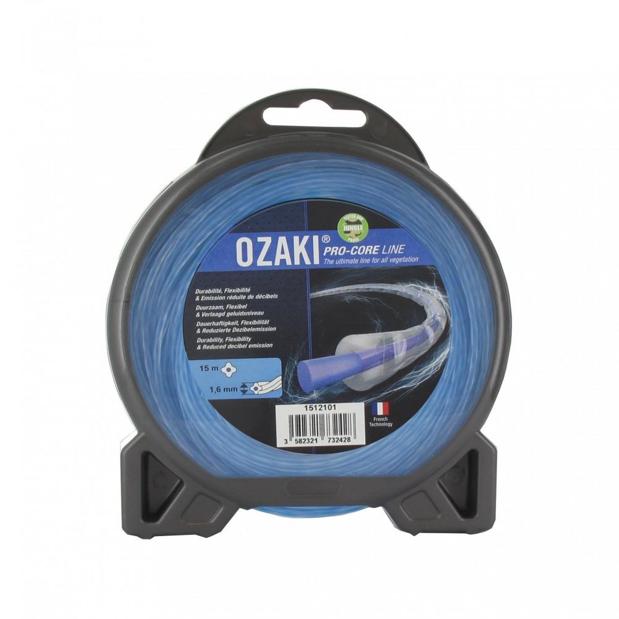 OzaKI Coque fil nylon OZAKI PRO-CORE LINE. Co-extrudé Longueur: 15 m, Ø: 1,60mm
