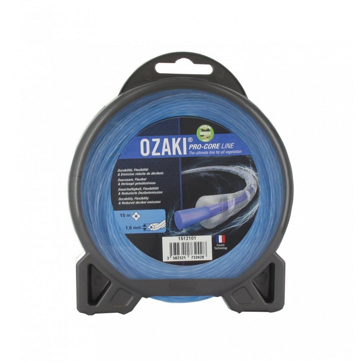 OzaKI Coque fil nylon OZAKI PRO-CORE LINE. Co-extrudé Longueur: 15 m, Ø: 1,60mm