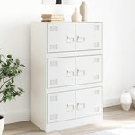 VIDAXL Buffet blanc 67x39x107 cm acier