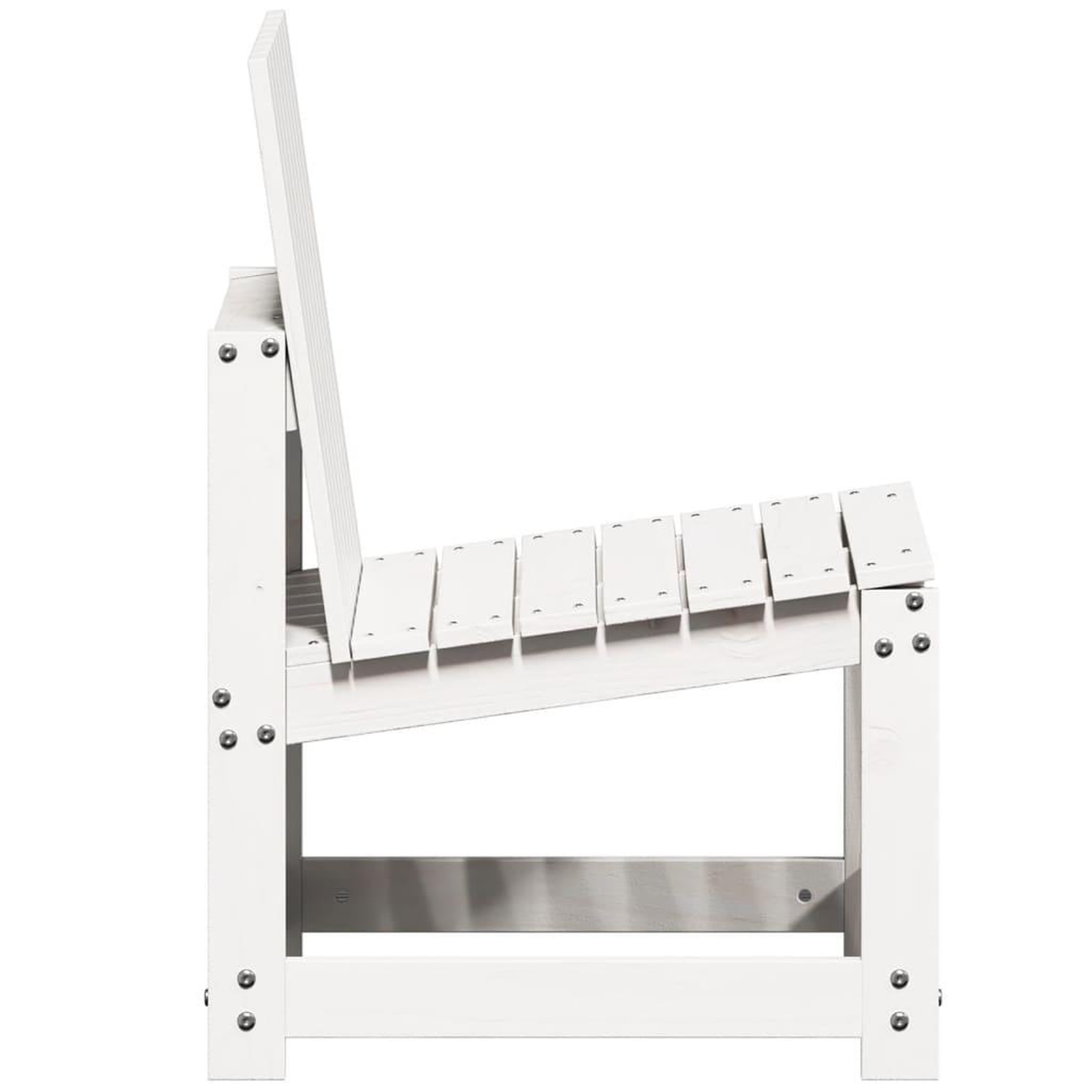 Voir la diapositive 5 : VIDAXL Salon de jardin 3 pcs blanc bois massif de pin