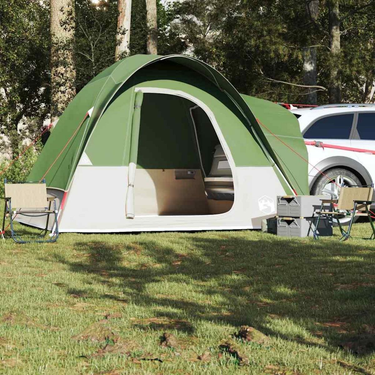 VIDAXL Tente de voiture 4 personnes vert impermeable