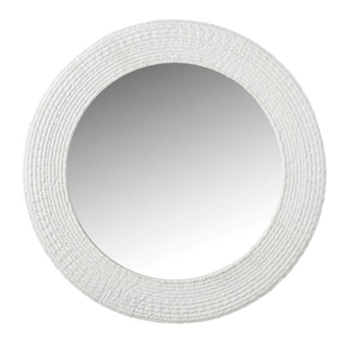 Paris Prix Miroir Mural Rond Design  Nervures  50cm Blanc