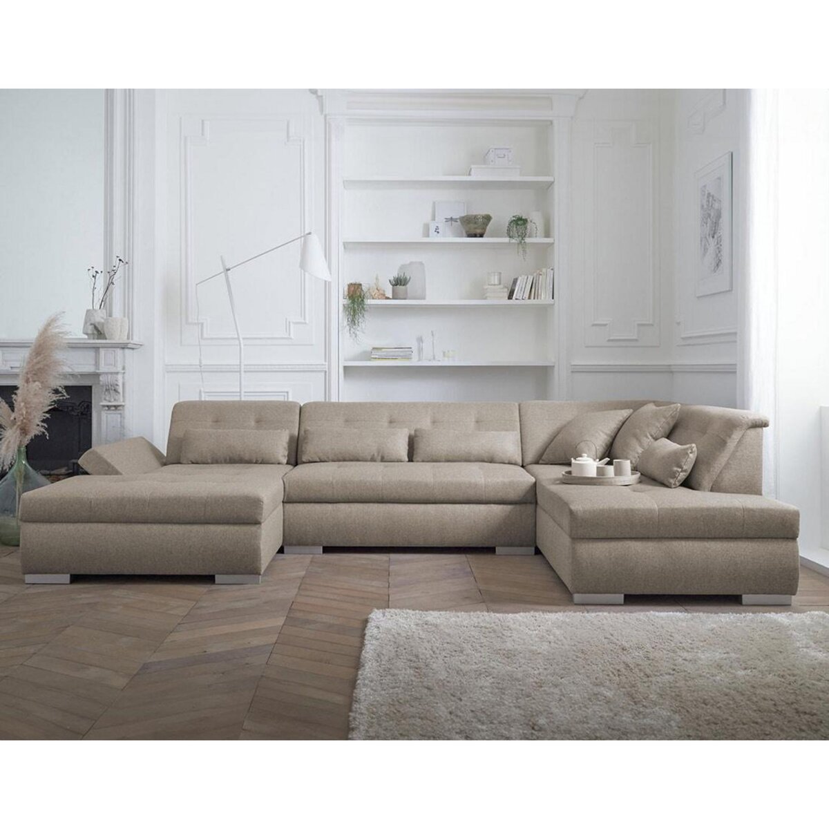 LISA DESIGN Vermont - canapé panoramique d'angle droit - 7 places - xxl