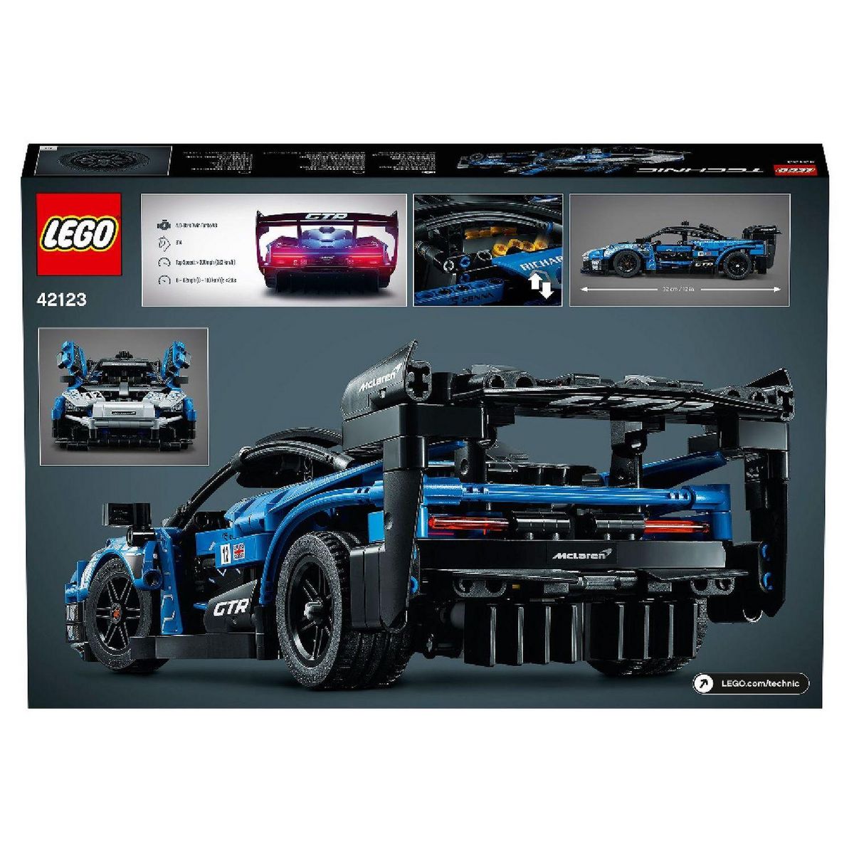 LEGO Technic 42123 McLaren Senna GTR, Jouet de Voiture Télécommandée, Maquette pour Enfants