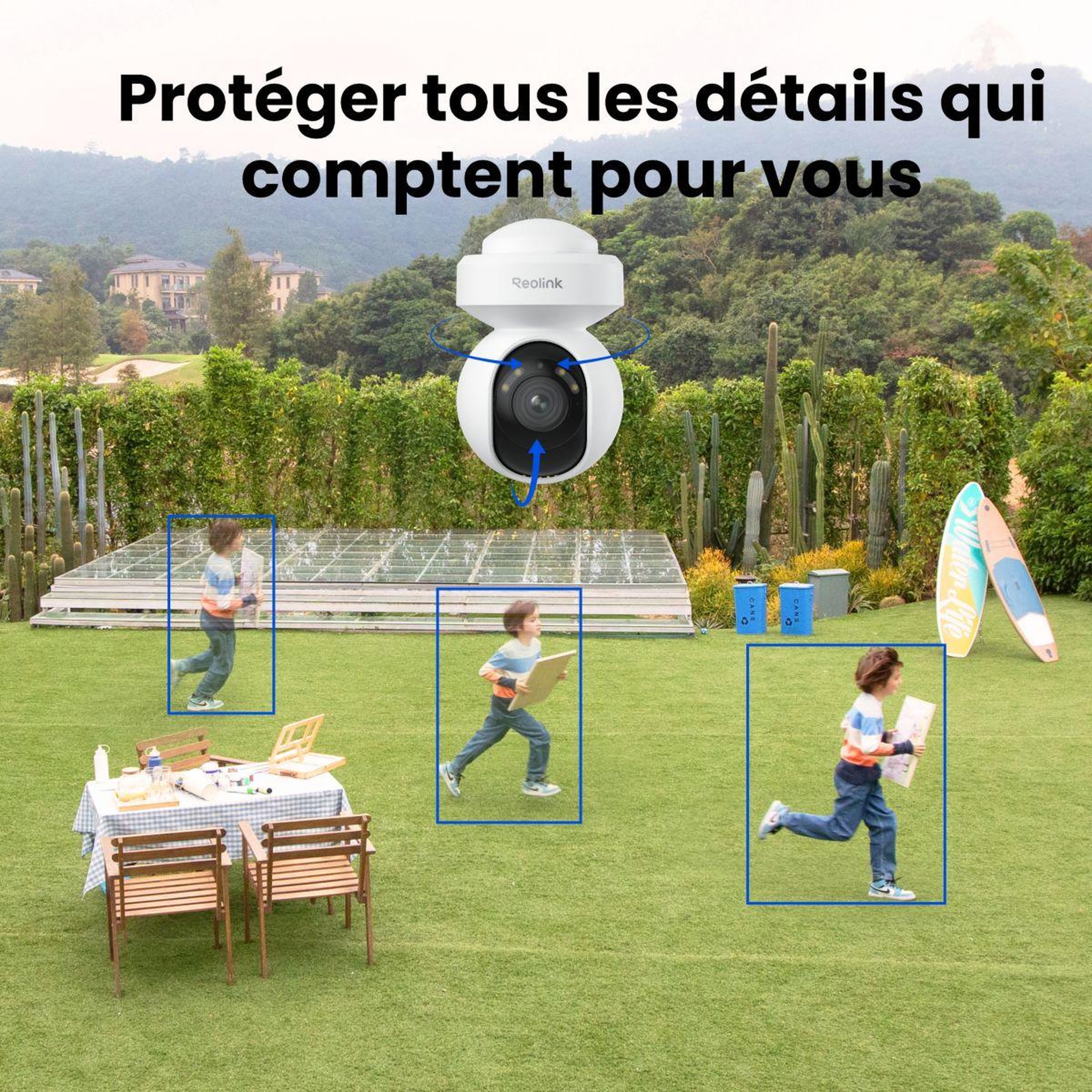 Voir la diapositive 3 : REOLINK Caméra de surveillance e540 blanche