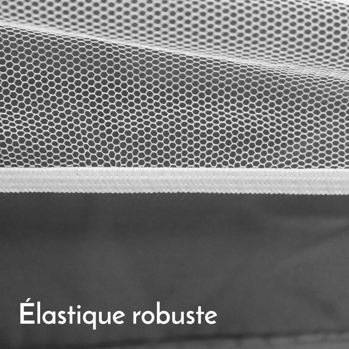 Monsieur Bébé Lot de 2 moustiquaires universelles pour lit bébé 60 x 120 cm - Blanc transparent