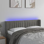 Voir la diapositive 1 : VIDAXL Tete de lit a LED Gris clair 147x16x78/88 cm Velours