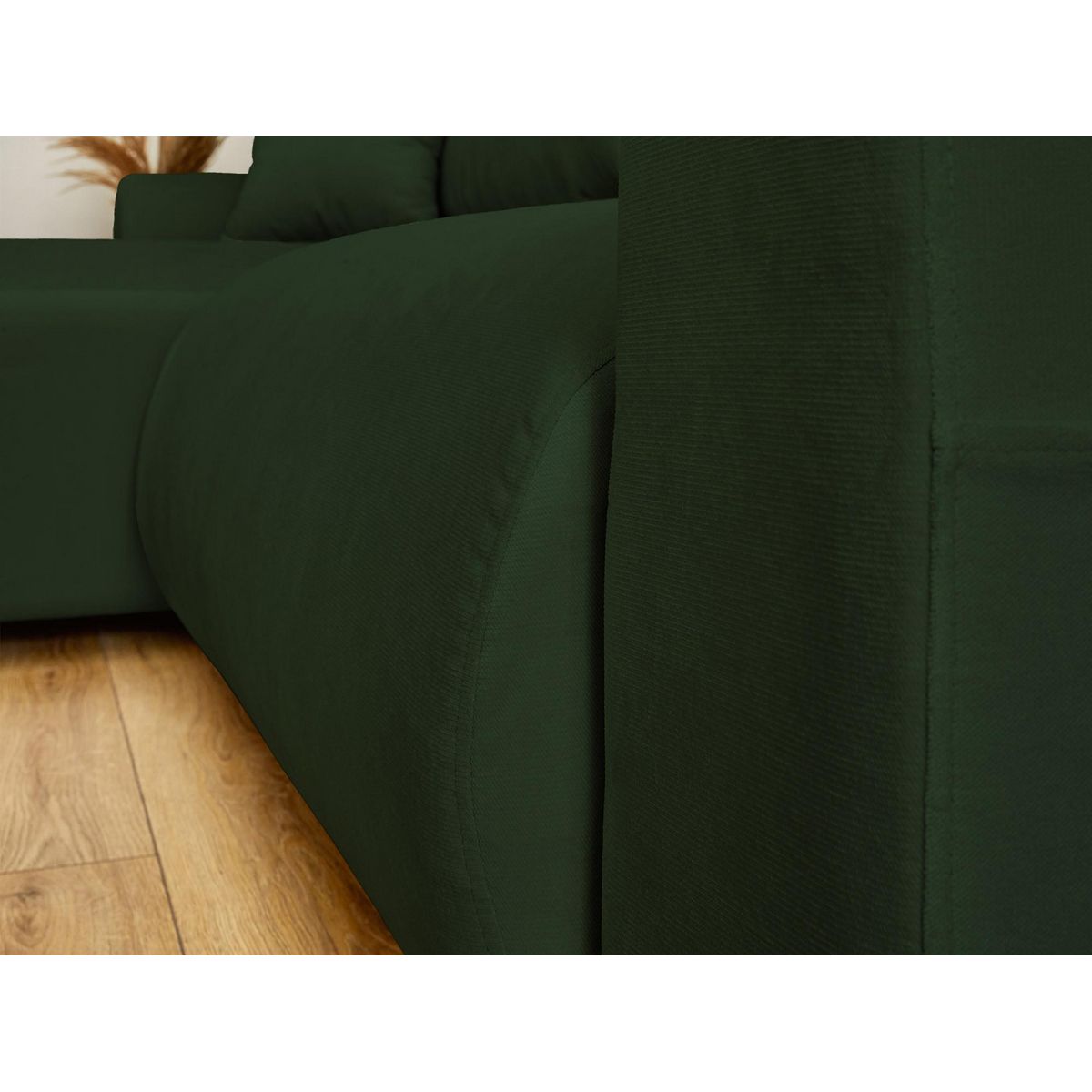 LISA DESIGN Camelia - canapé d'angle réversible - 4 places - convertible avec coffre et poches - en velours