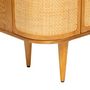 Voir la diapositive 6 : ATMOSPHERA Buffet 4 portes en bois et rotin KISCO - Marron
