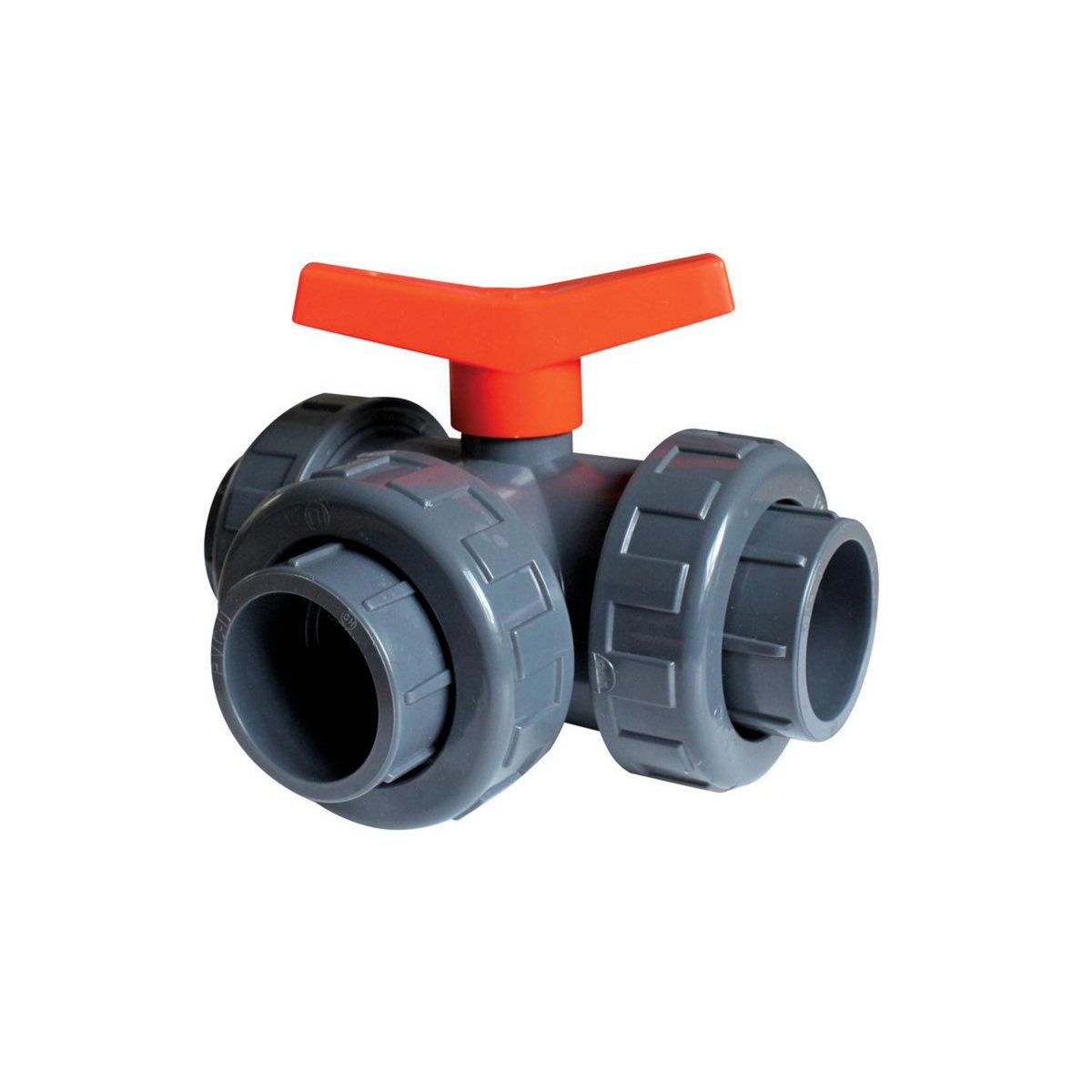 JARDIDECO Vanne 3 voies PVC pression en T Ø 50 mm - Fitt