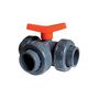Voir la diapositive 2 : JARDIDECO Vanne 3 voies PVC pression en T Ø 50 mm - Fitt