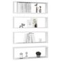 Voir la diapositive 3 : VIDAXL Etageres cube murales 4pcs Blanc 80x15x26,5cm bois d'ingenierie
