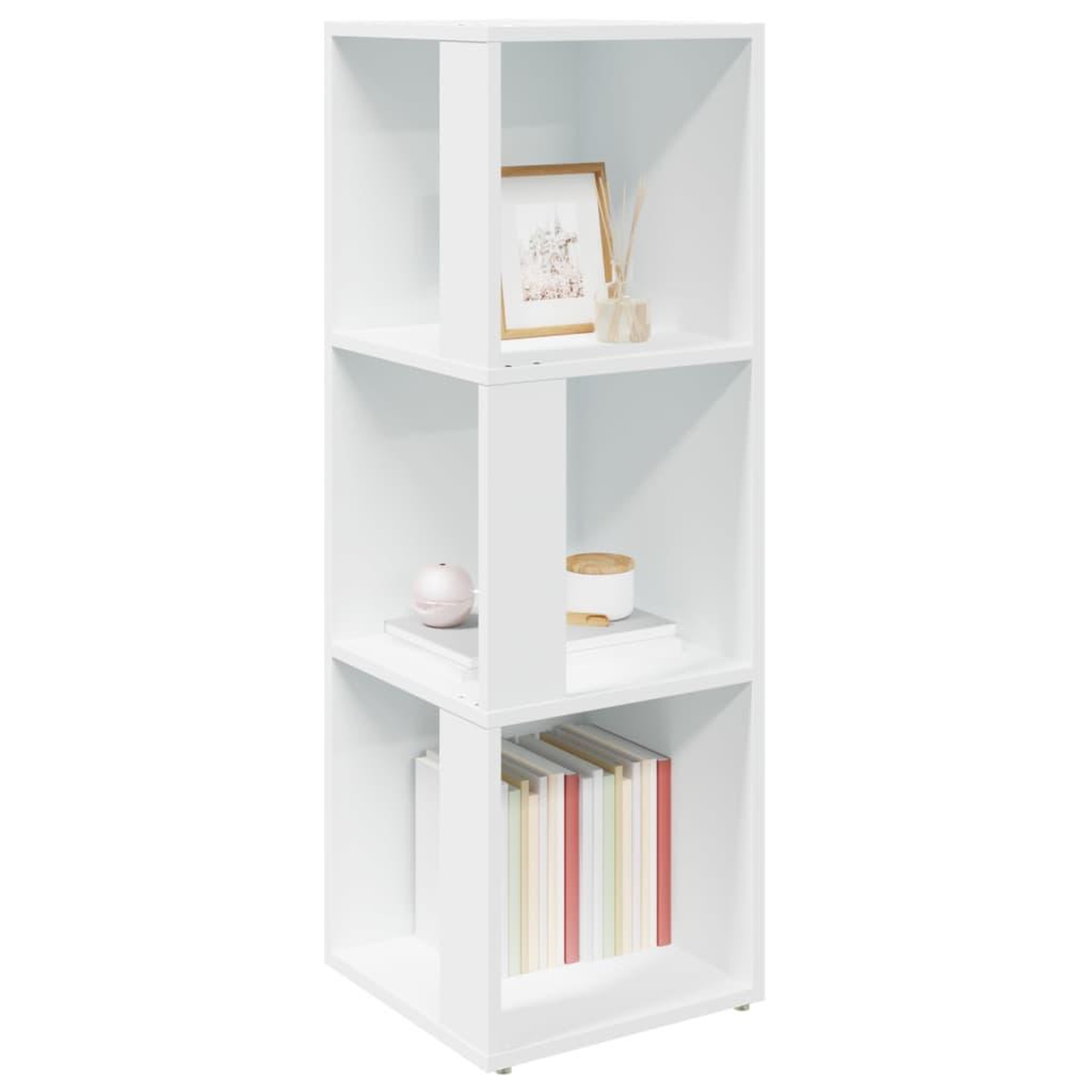 Voir la diapositive 4 : VIDAXL Armoire d'angle Blanc 33x33x100 cm Bois d'ingenierie