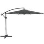 Voir la diapositive 1 : OUTSUNNY Parasol déporté octogonal inclinable rabattable diamètre 2,97 m parasol de jardin avec pied en croix anthracite