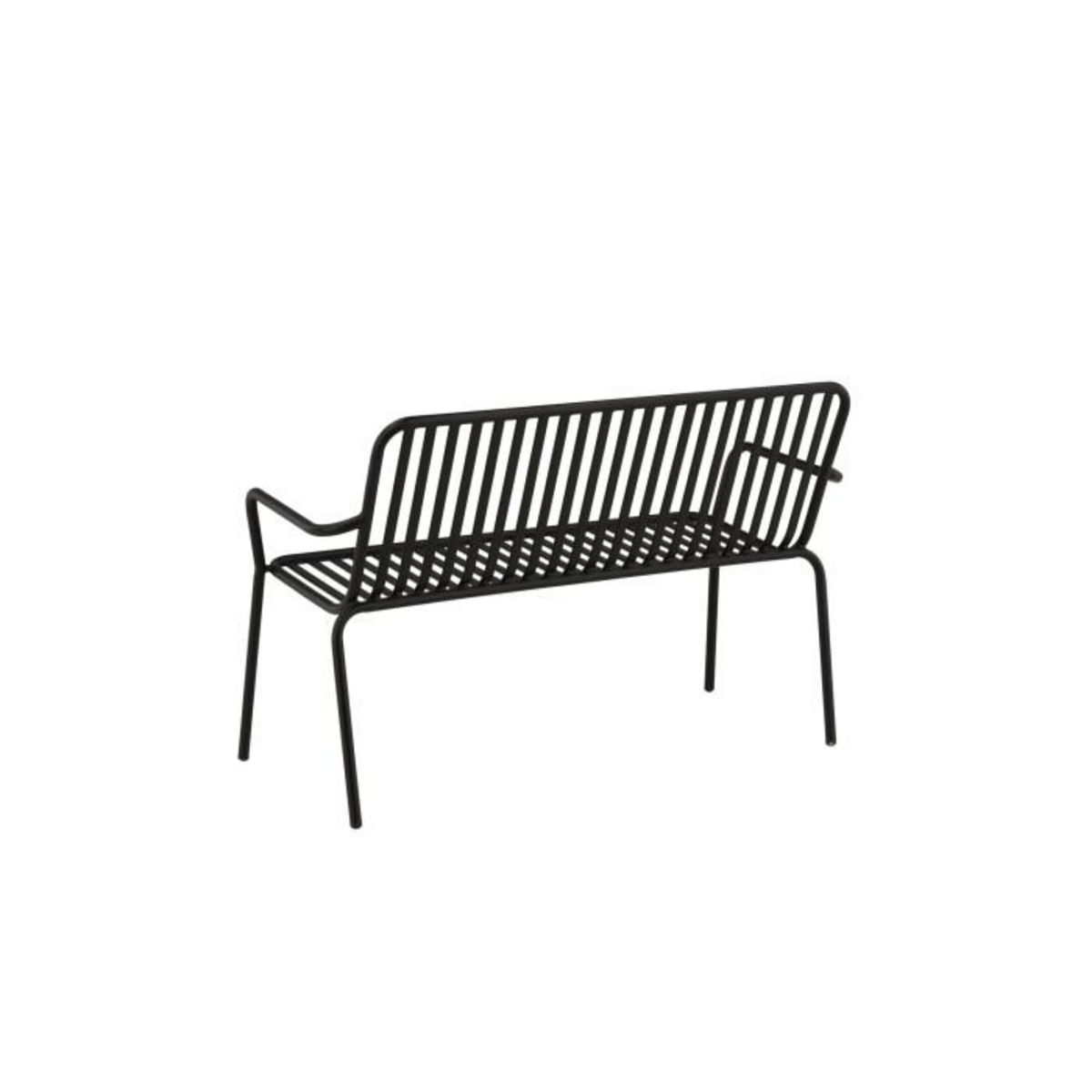Paris Prix Banc de Jardin en Métal  Peking  130cm Noir