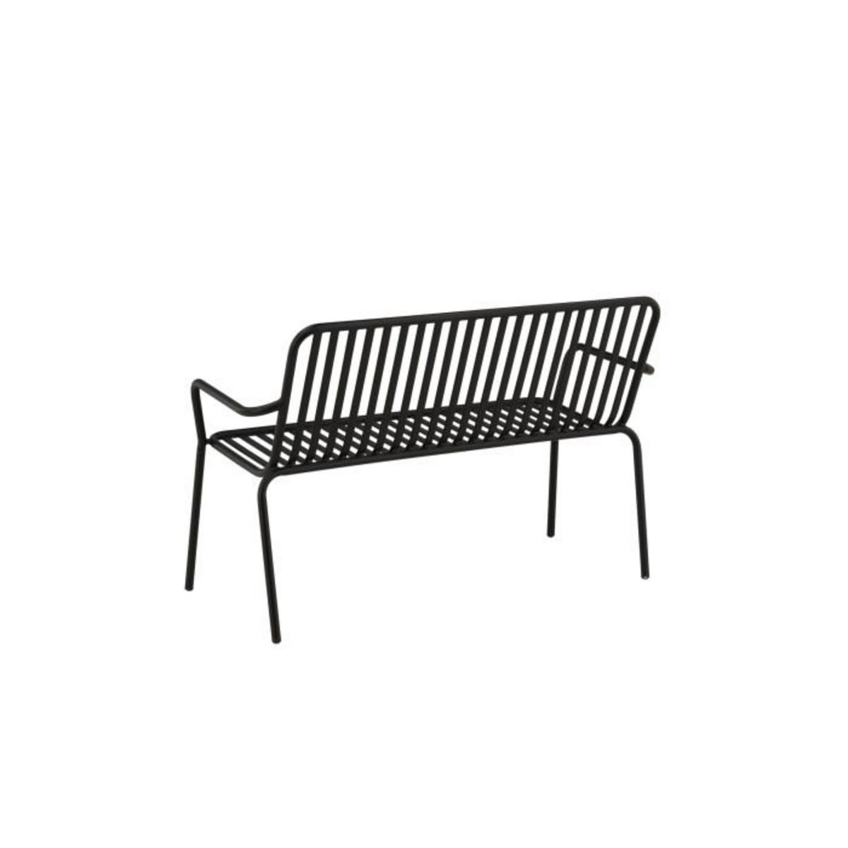 Paris Prix Banc de Jardin en Métal  Peking  130cm Noir