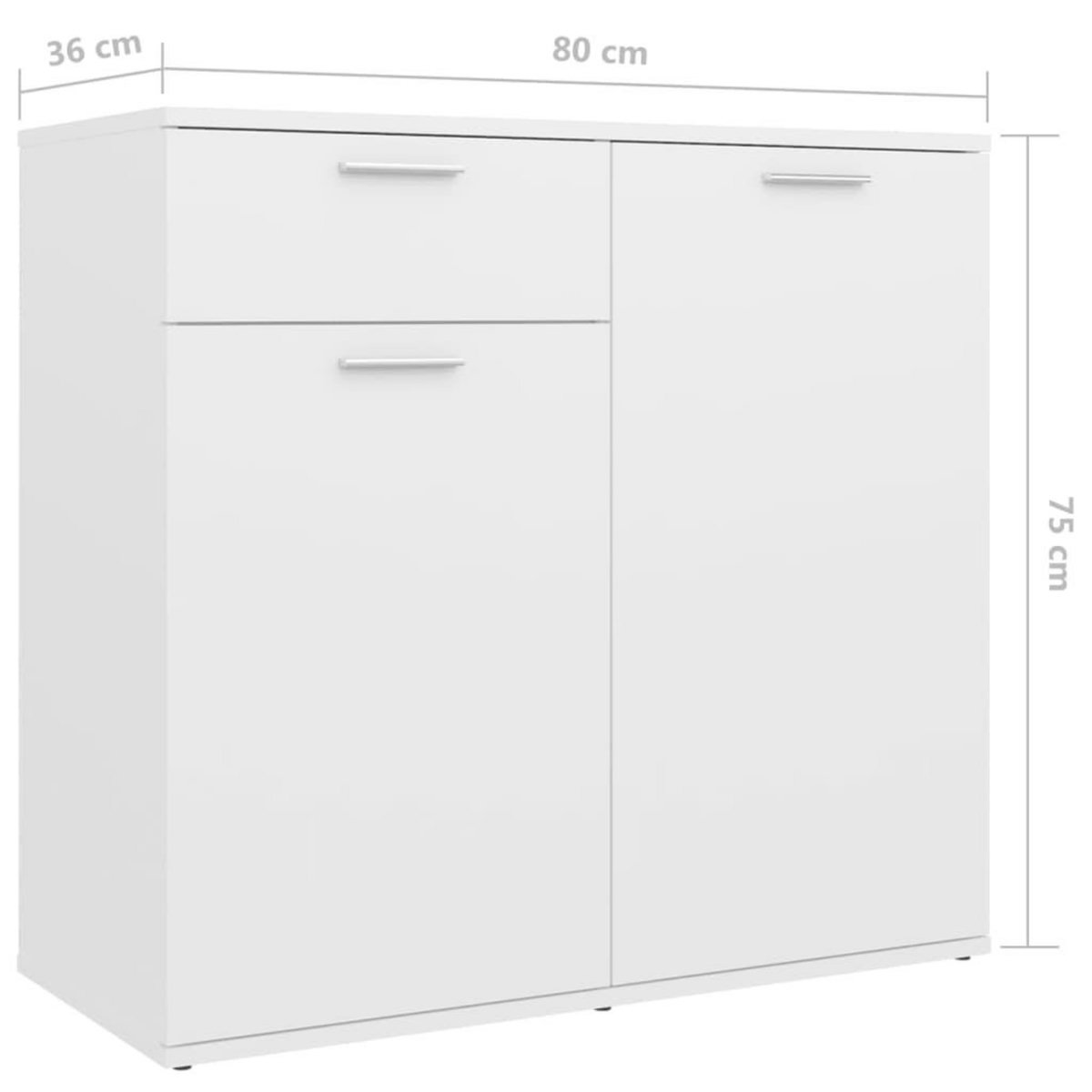 VIDAXL Buffet Blanc 160x36x75 cm Bois d'ingenierie