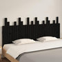 Voir la diapositive 3 : VIDAXL Tete de lit murale Noir 185x3x80 cm Bois massif de pin