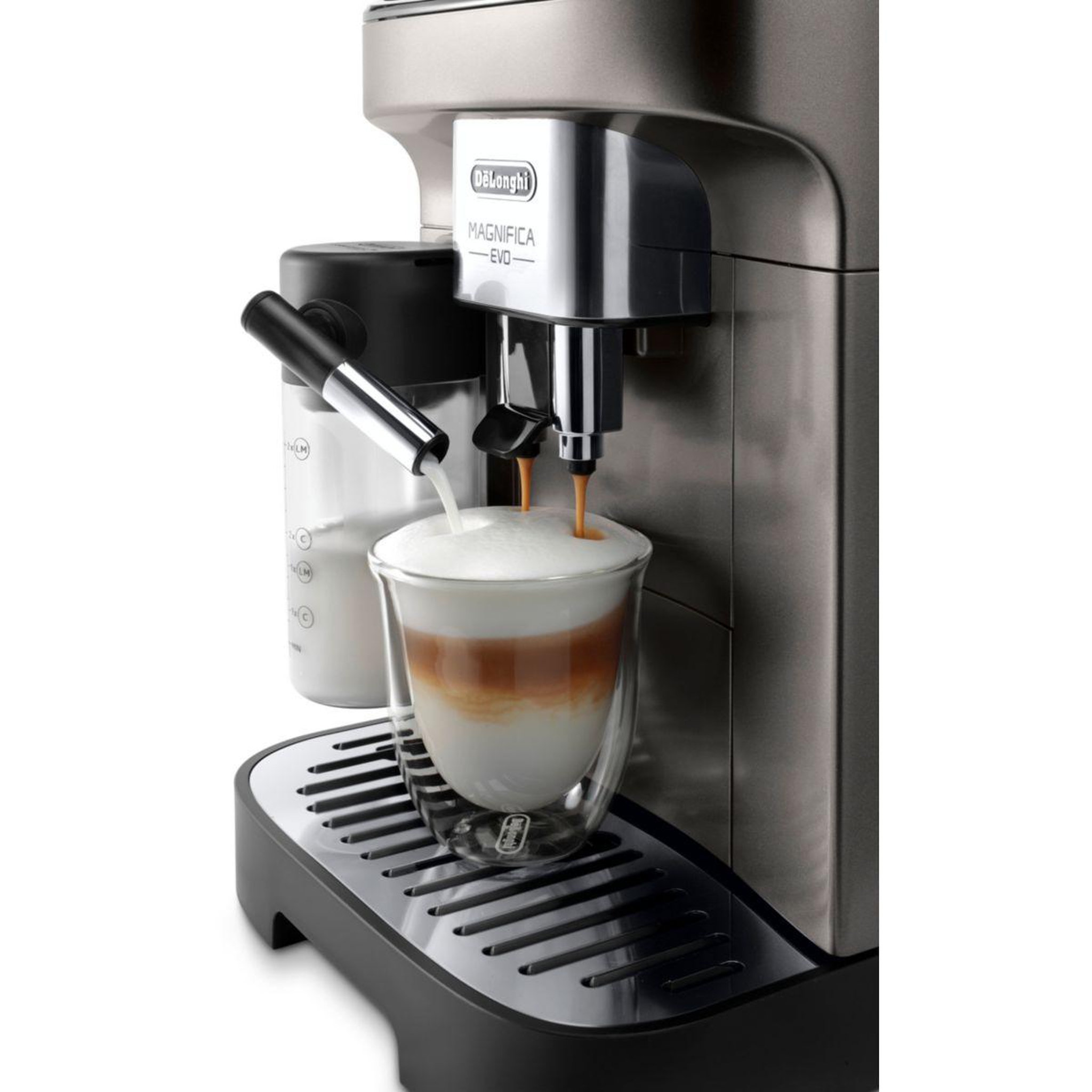 Voir la diapositive 5 : DELONGHI Expresso broyeur magnifica evo feb2981.tb titanium