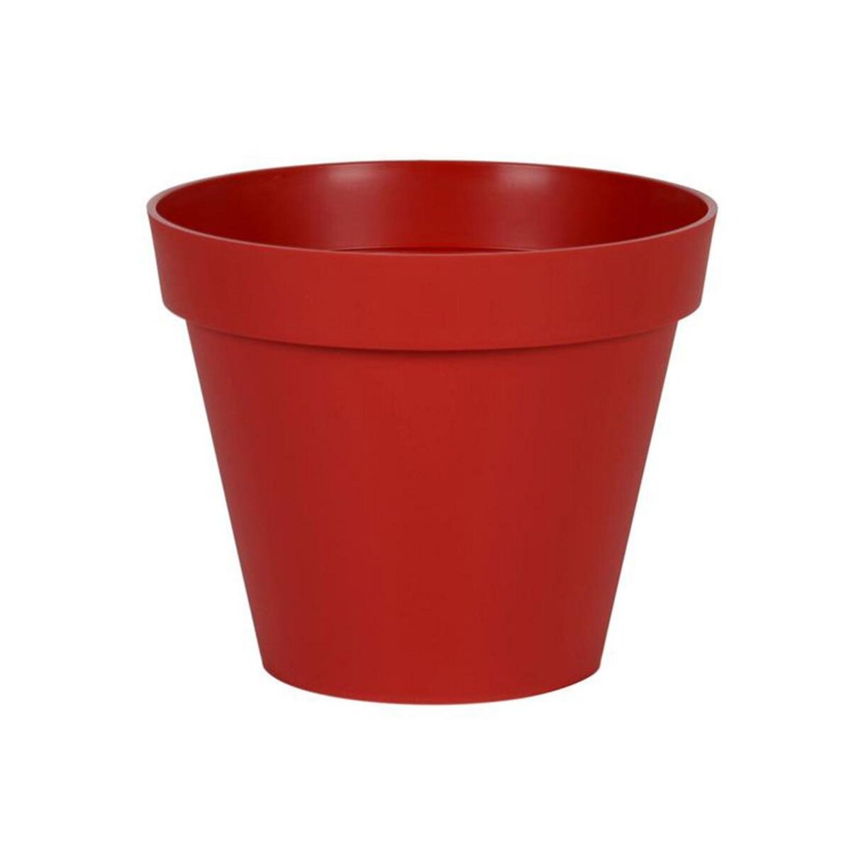 Eda Pot de fleur rond Toscane Ø 48 x H.40 cm - Rouge rubis - Eda