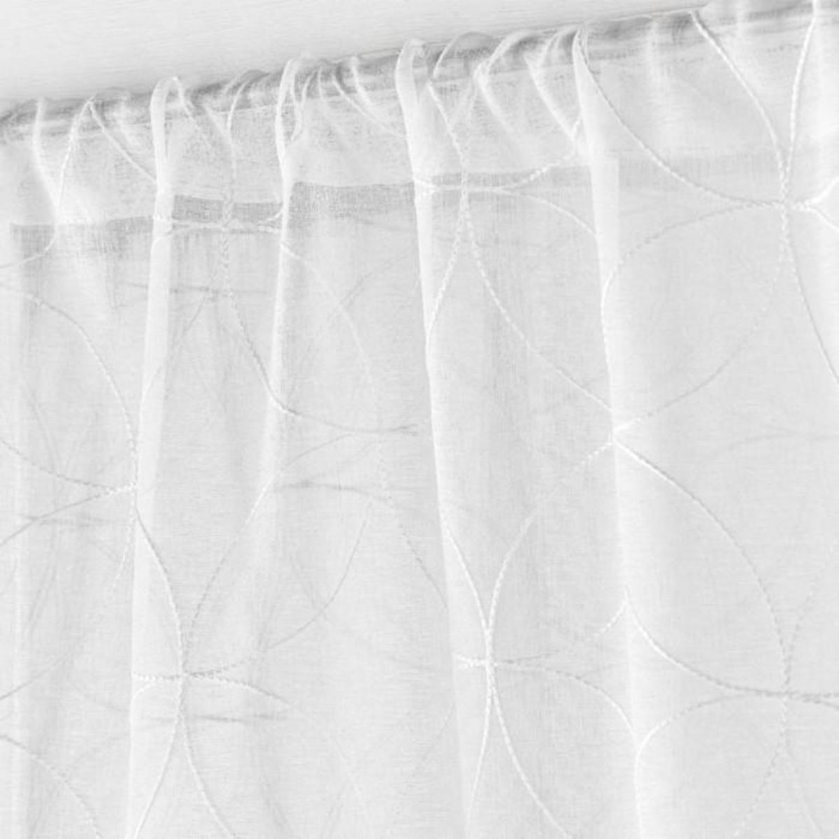 Paris Prix Paire de Voilages Passe-Tringle  Olympia  70x200cm Blanc