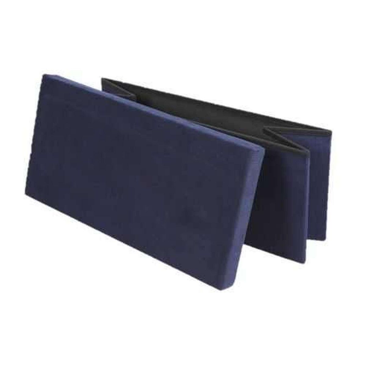 DIVERS Banc de rangement pliable Kube en velours côtelé - Bleu