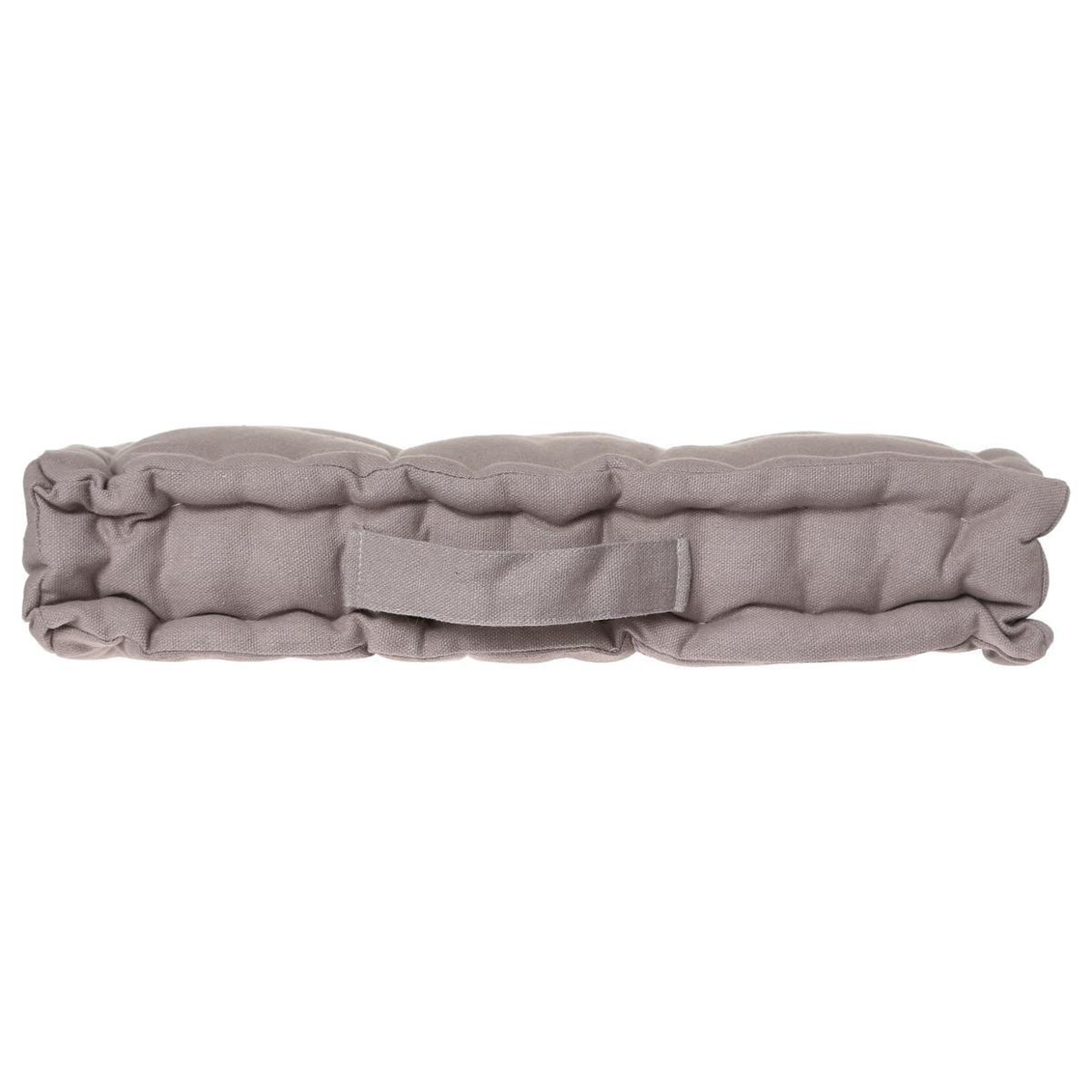 Voir la diapositive 2 : ATMOSPHERA Coussin de sol  dorian  40x40cm gris