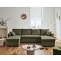 Voir la diapositive 5 : BEST MOBILIER Cyrus - canapé panoramique en u - 7 places - convertible avec coffre - en velours côtelé
