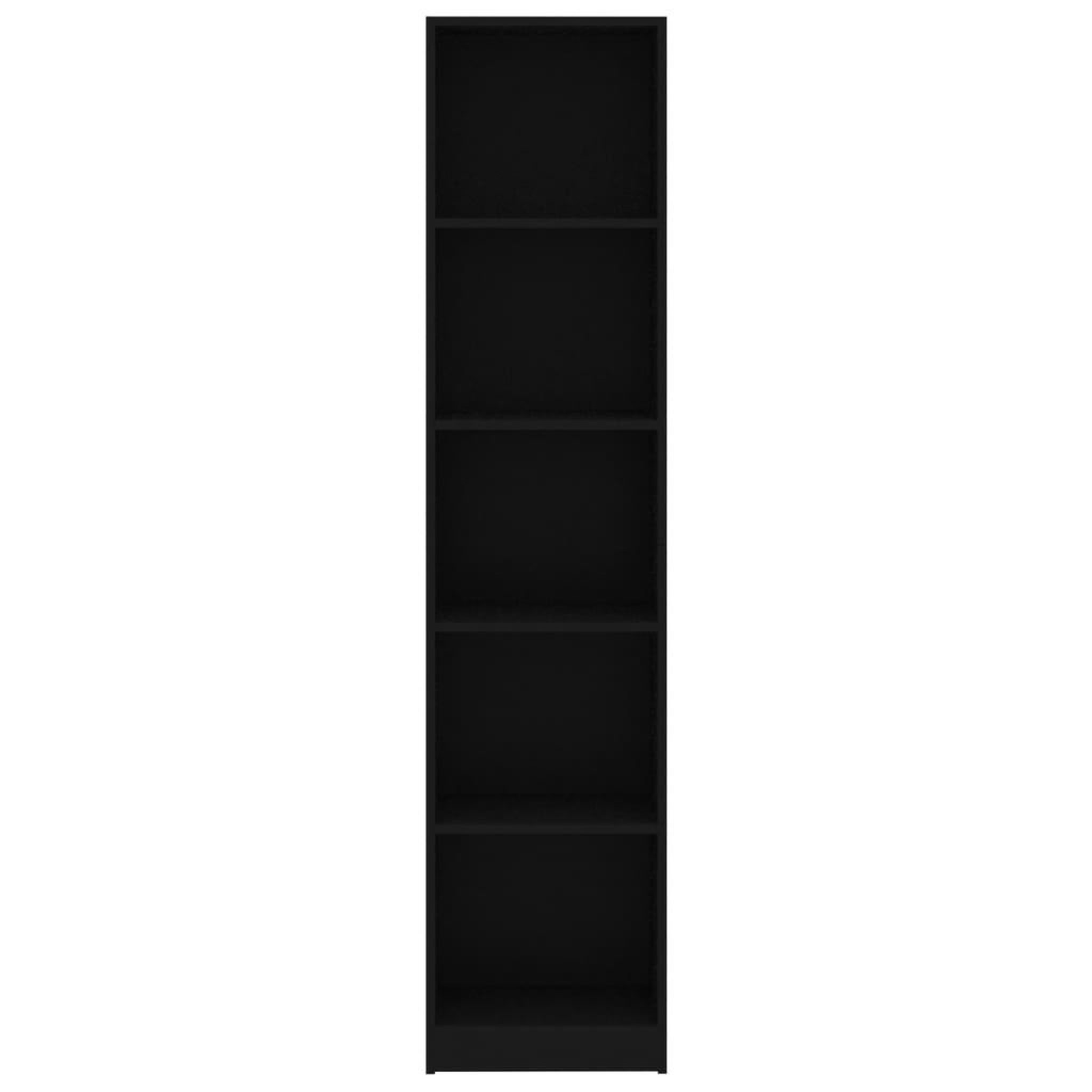 Voir la diapositive 4 : VIDAXL Bibliotheque a 5 niveaux Noir 40x24x175 cm Bois d'ingenierie