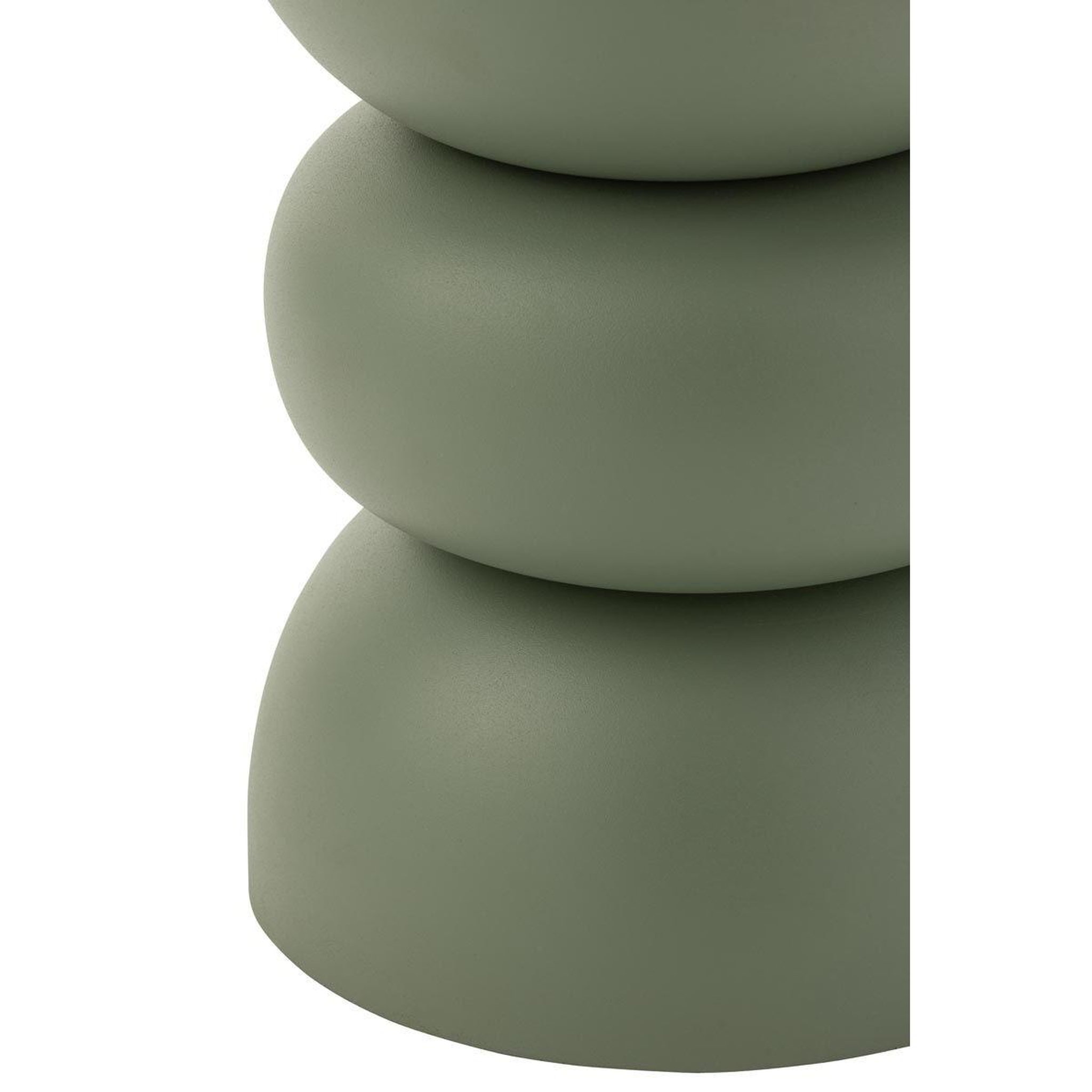 Voir la diapositive 3 : J-LINE Table d'appoint design en métal  lise  43cm vert