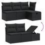 Voir la diapositive 3 : VIDAXL Salon de jardin 6 pcs avec coussins noir resine tressee
