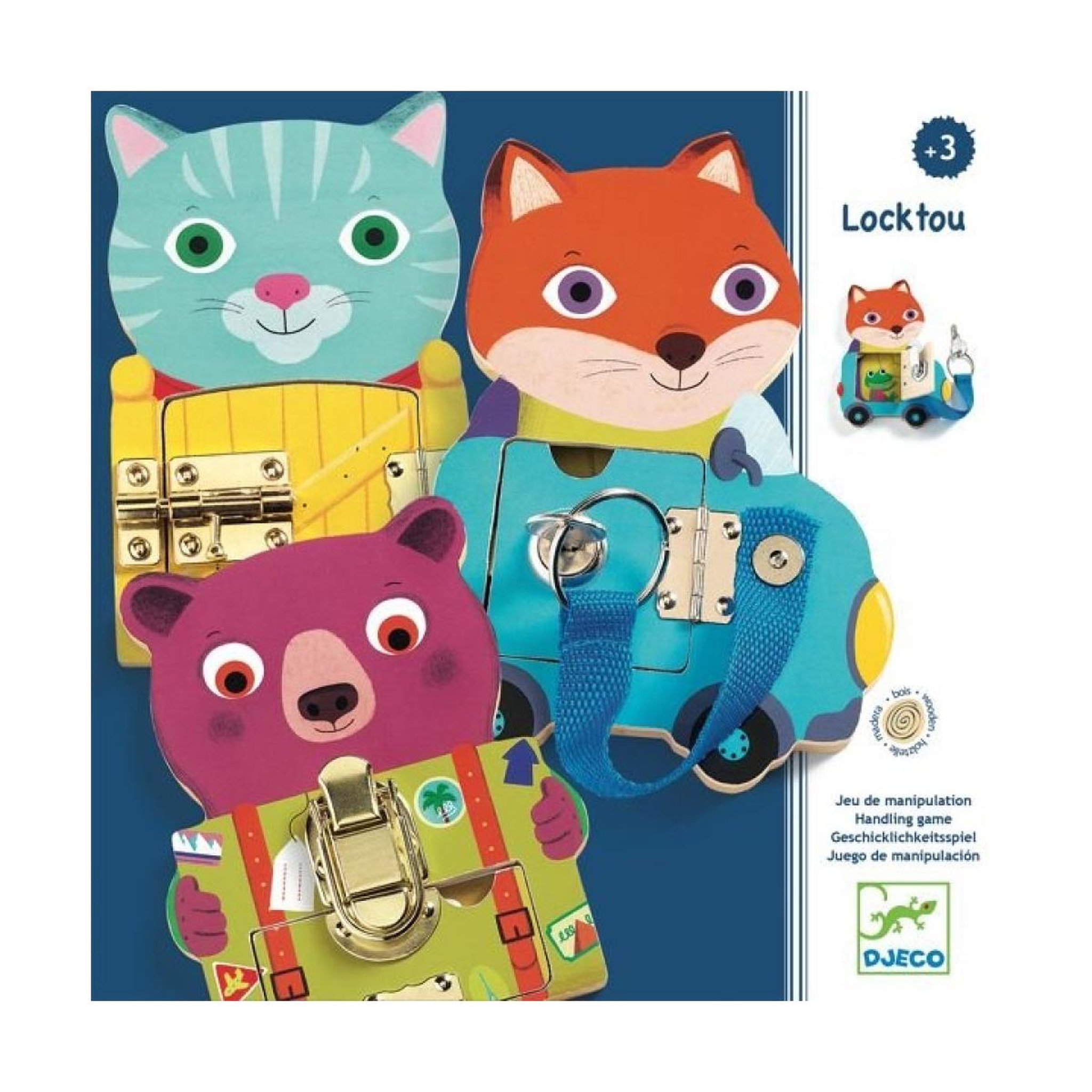 Voir la diapositive 2 : Djeco Jeu de manipulation Locktou