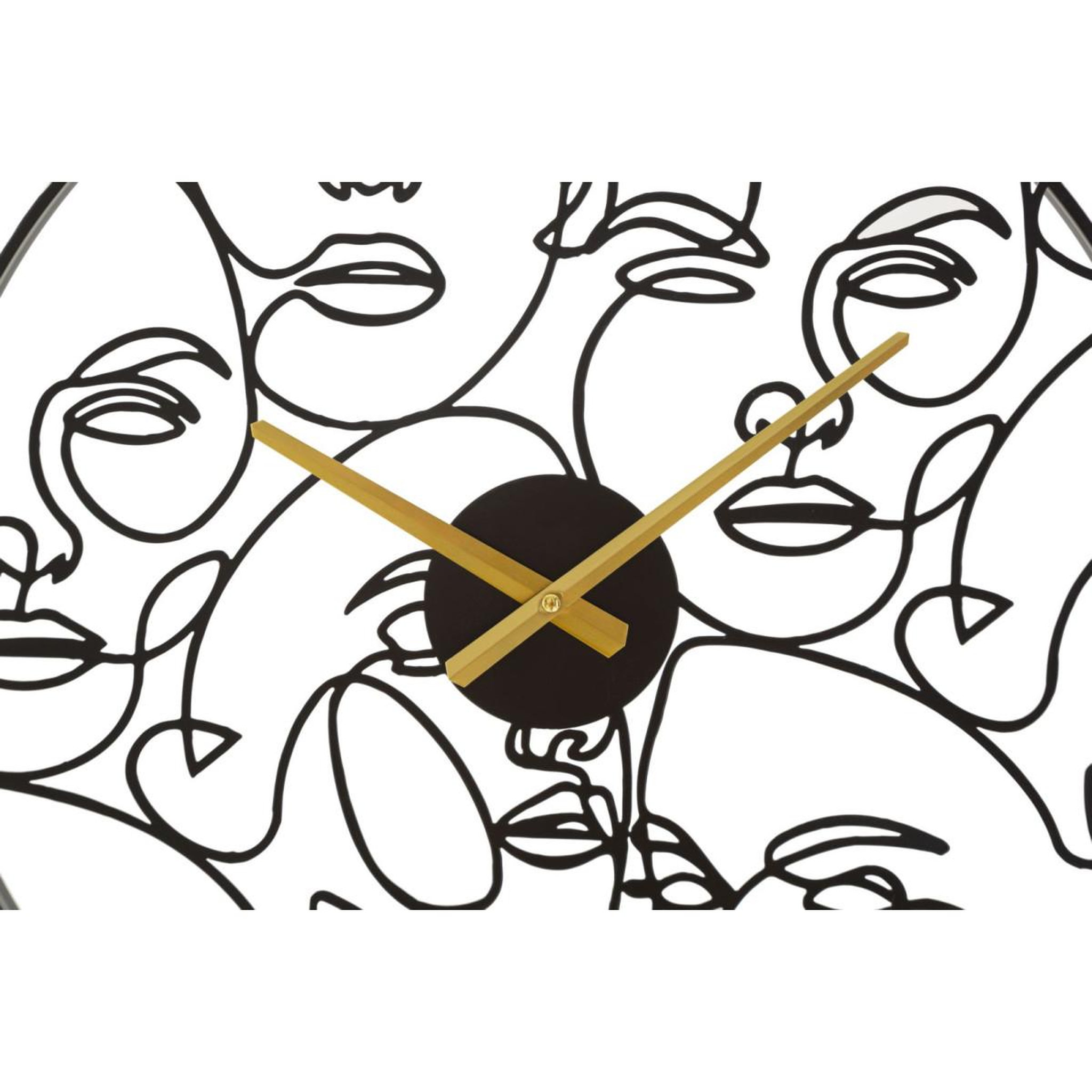 Voir la diapositive 2 : Paris Prix Horloge murale en métal  faces  50cm noir