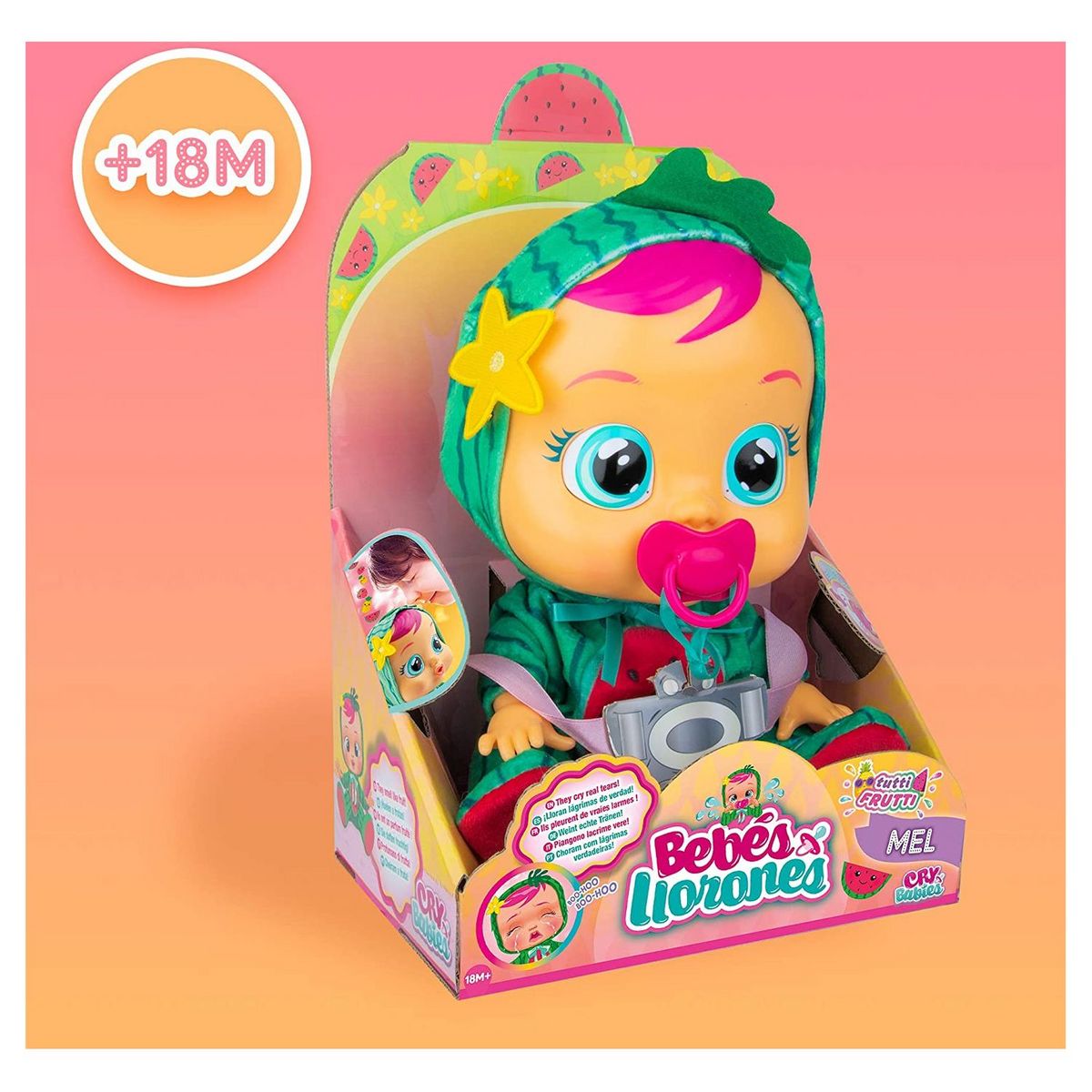 IMC TOYS Cry Babies Poupée Bébé Tutti Frutti - Mel