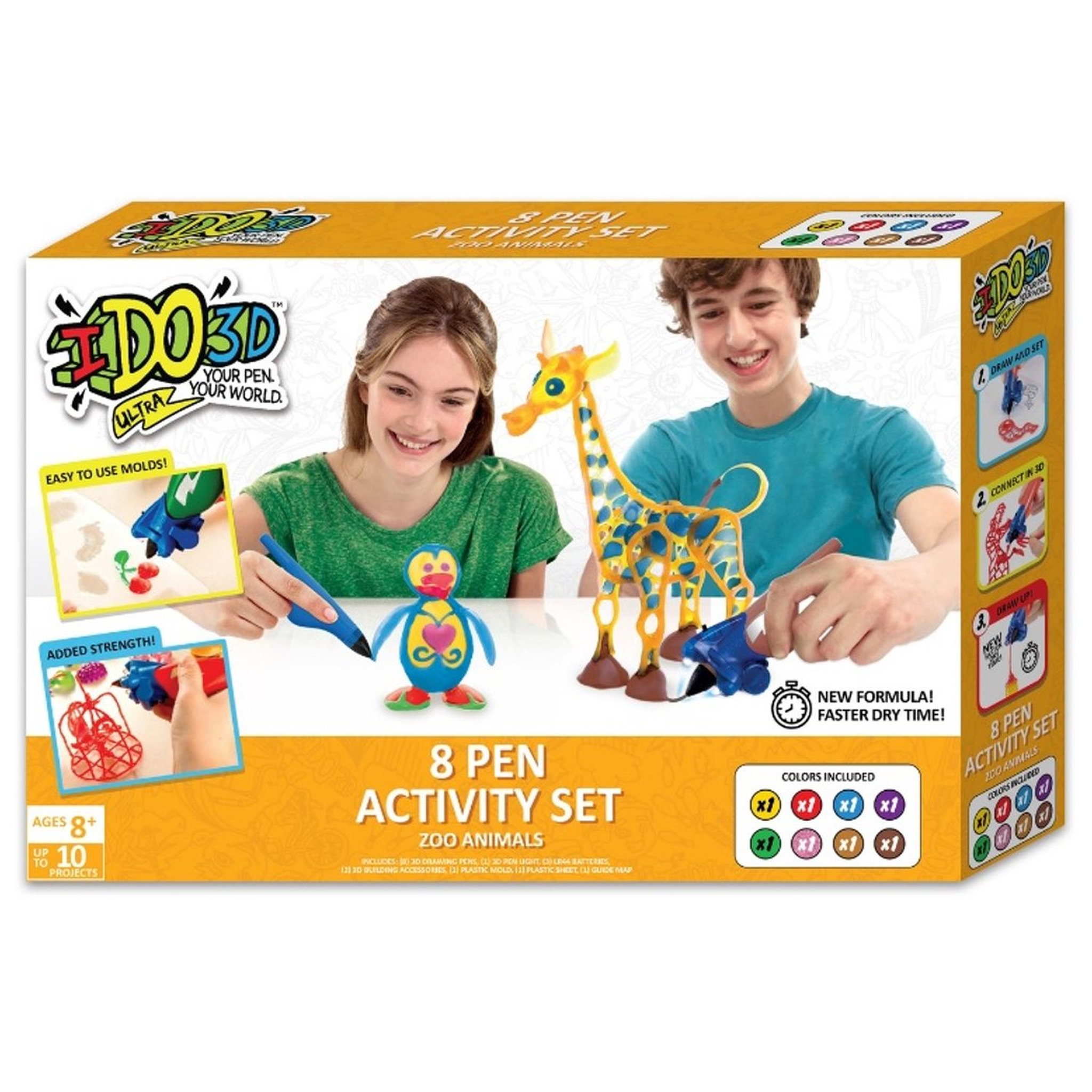 Voir la diapositive 3 : GP TOYS Loisirs créatifs - IDO3D ULTRA - Coffret 8 Tubes