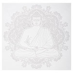 Stick'n Look Sticker Déco  Bouddha  40x40cm Gris