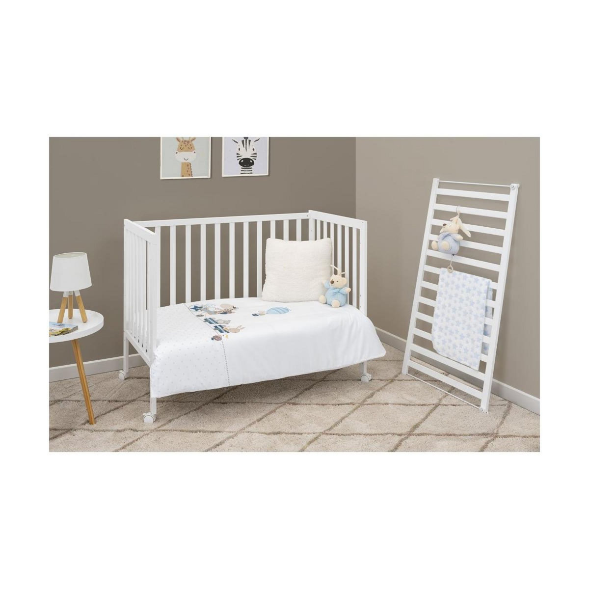 INTERBABY Lit Bébé en hetre Mod. Basic - blanc