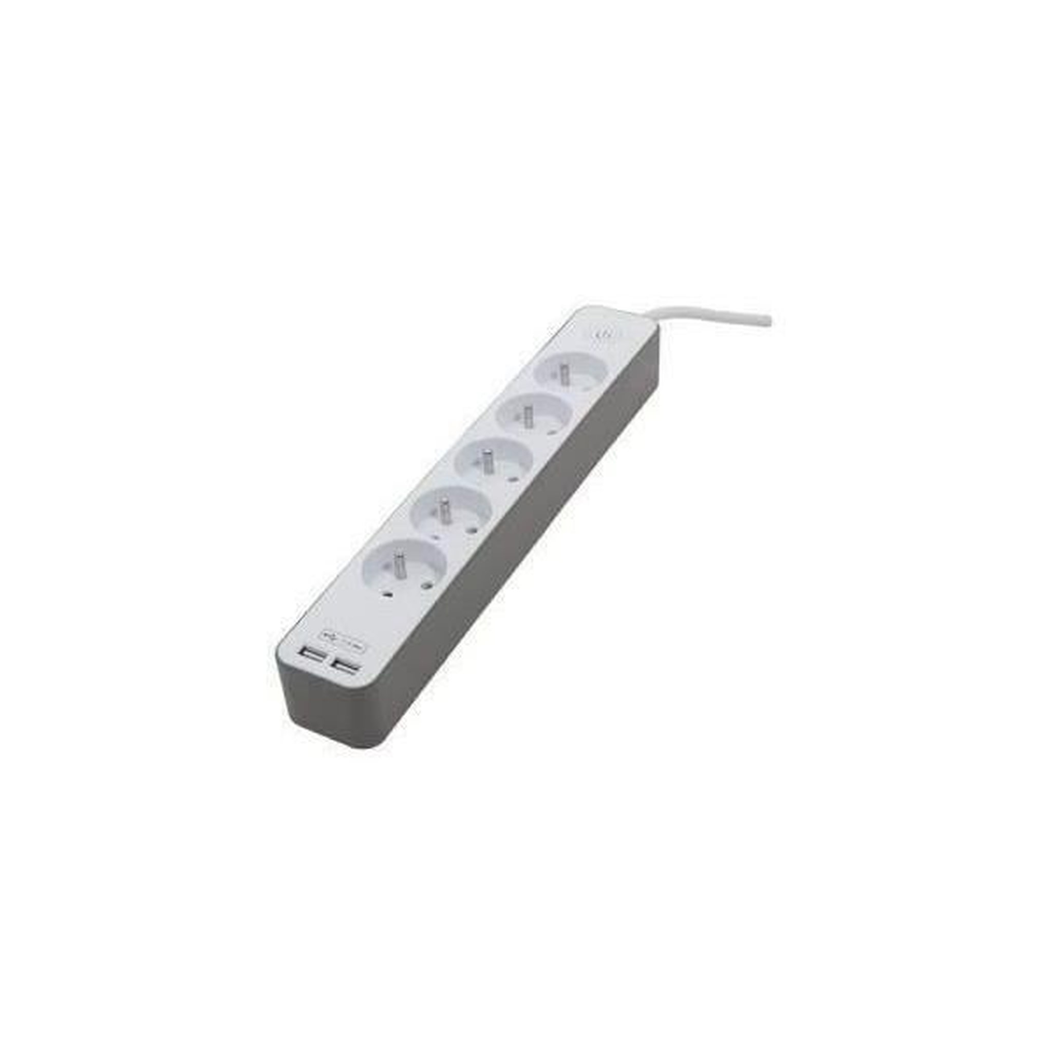 Voir la diapositive 3 : CHACON Chacon bloc multiprise 5 prises 16 a avec 2 ports usb et câble 1,5 m ho5vv-f 3x1,5 mm² blanc et brun