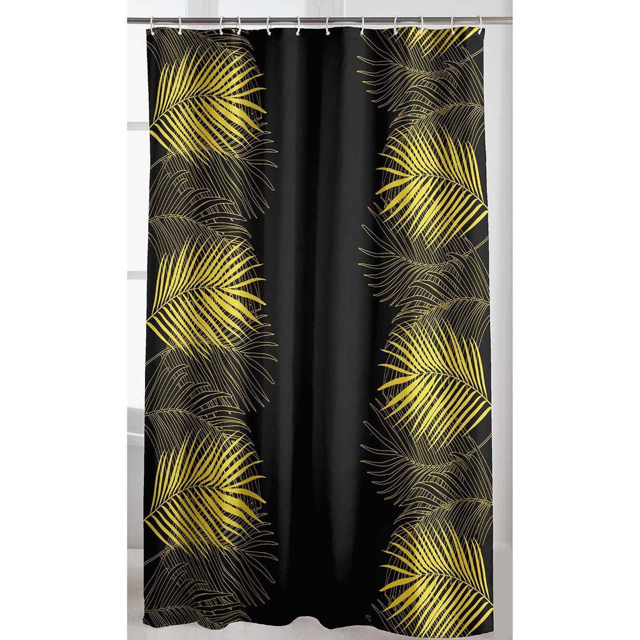 Voir la diapositive 2 : Douceur d'Intérieur Rideau de douche imprimé  orbella  180x200cm noir