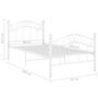 Voir la diapositive 6 : VIDAXL Cadre de lit sans matelas blanc metal 90x200 cm