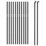Voir la diapositive 3 : VIDAXL Cloture en treillis metallique anthracite 1,1x25 m