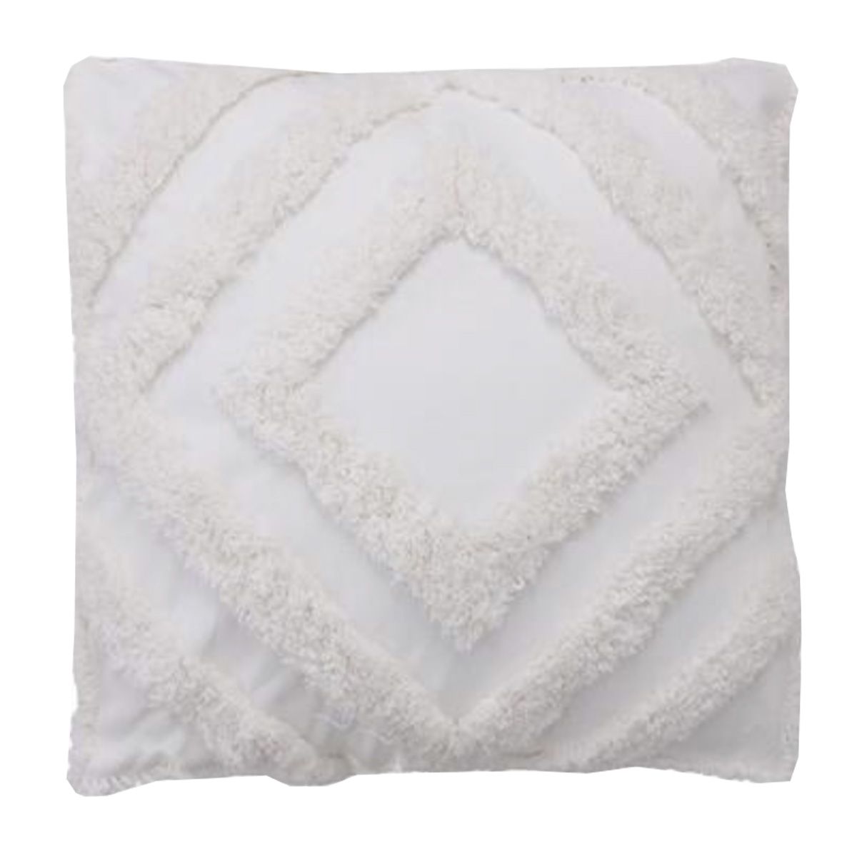 TODAY Coussin déco tufté en coton  CRAIE